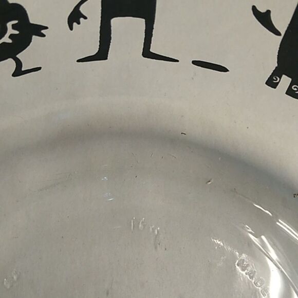 Pyrex Halloween 16 oz clear Glass Bowl with Black Monster Design - Picture 3 of 5